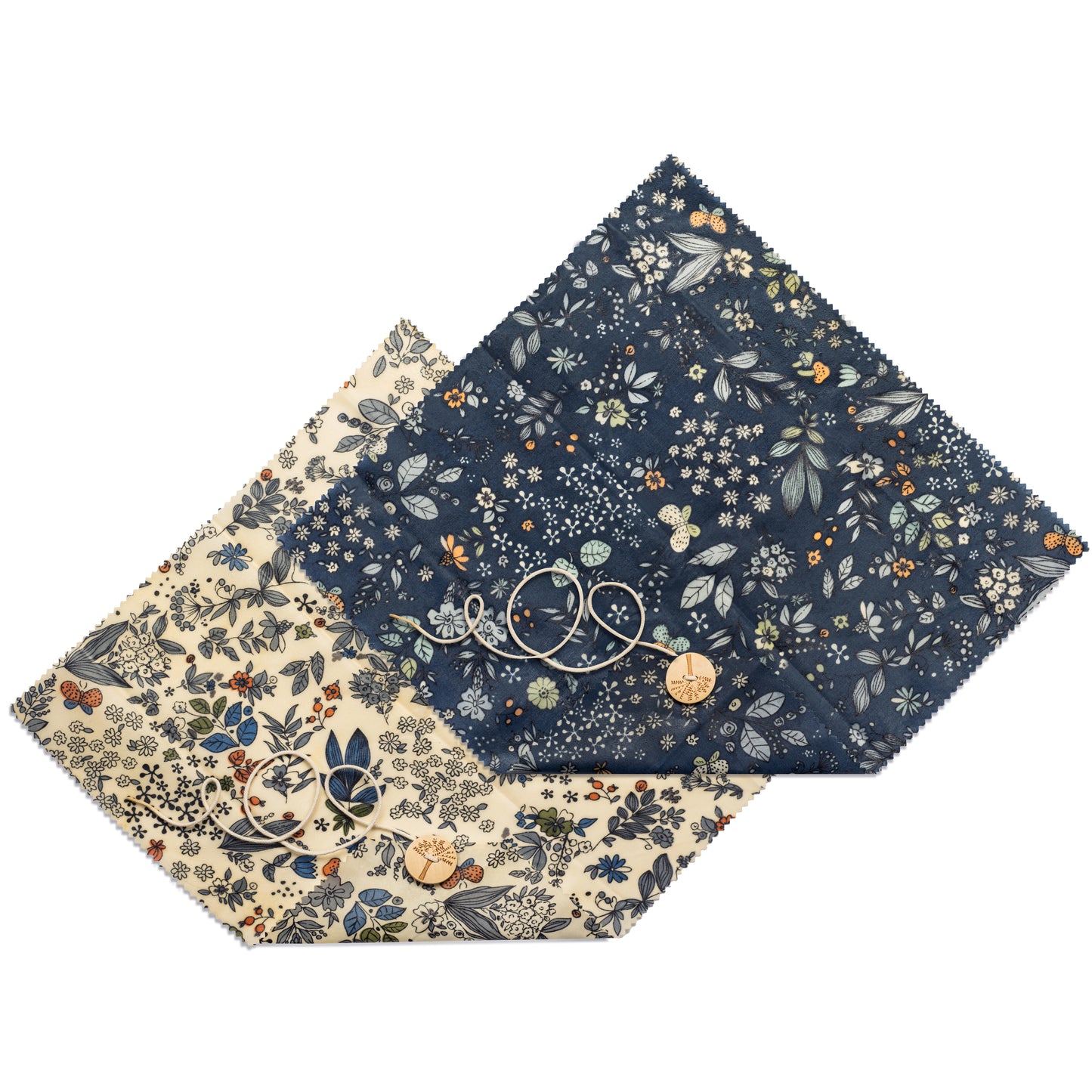 Reusable Beeswax Wraps 4-pack with Produce bag and 2 Beeswax bars